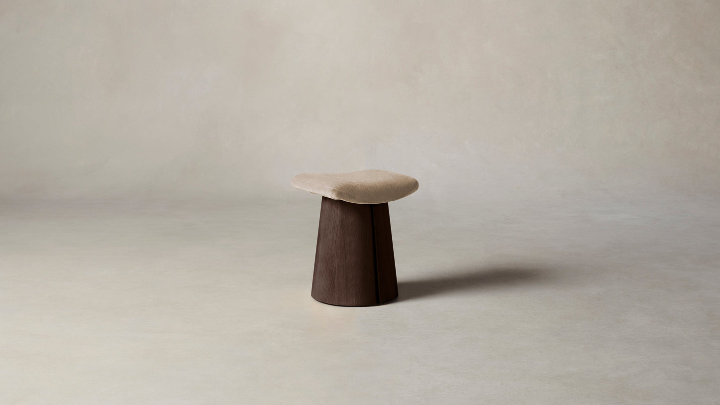 The Weston  - Mohair Almond Accent Stool