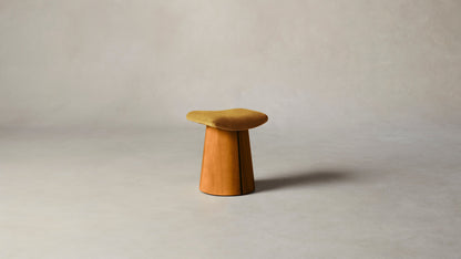 The Weston  - Mohair Amber Accent Stool