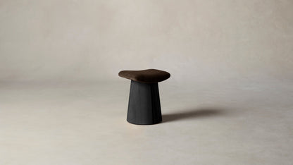 The Weston  - Mohair Chocolate Accent Stool