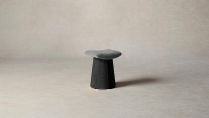 The Weston  - Mohair Fog Accent Stool