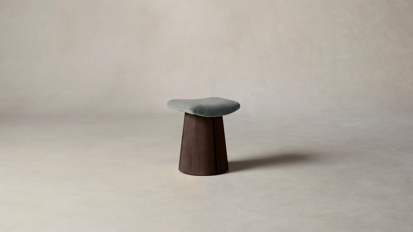 The Weston  - Mohair Fog Accent Stool