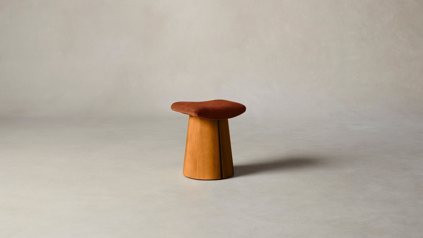 The Weston  - Mohair Spice Accent Stool