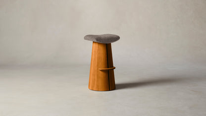 The Weston  - Belgian Linen Carob Bar and Counter Stool