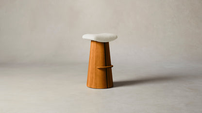 The Weston  - Italian Bouclé White Bar and Counter Stool