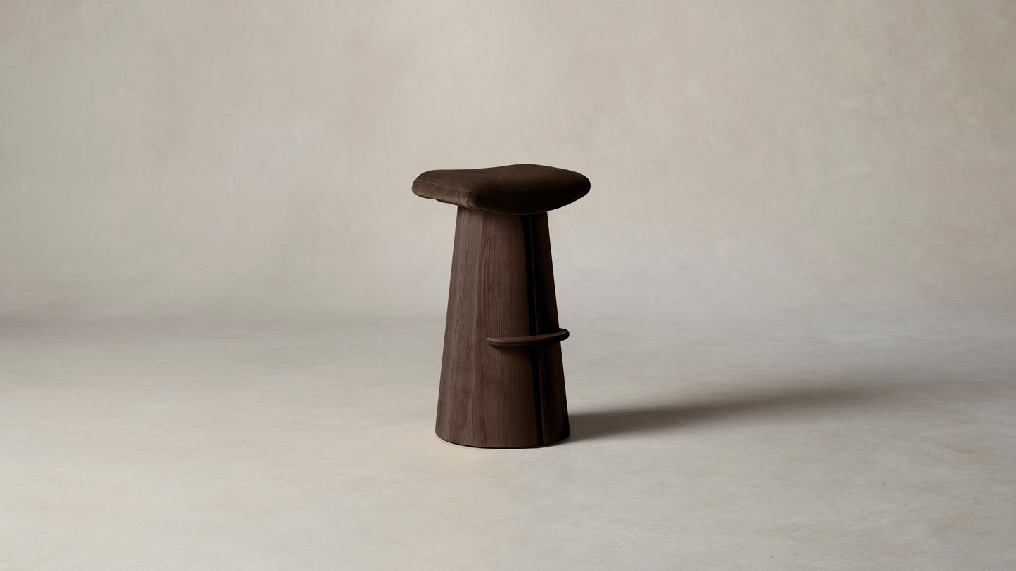 The Weston  - Mohair Chocolate Bar and Counter Stool