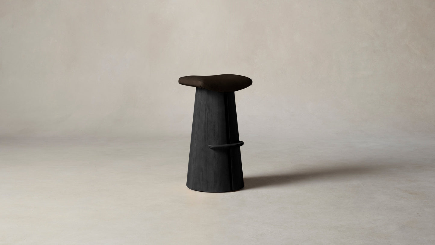 The Weston  - Nubuck Leather Espresso Bar and Counter Stool