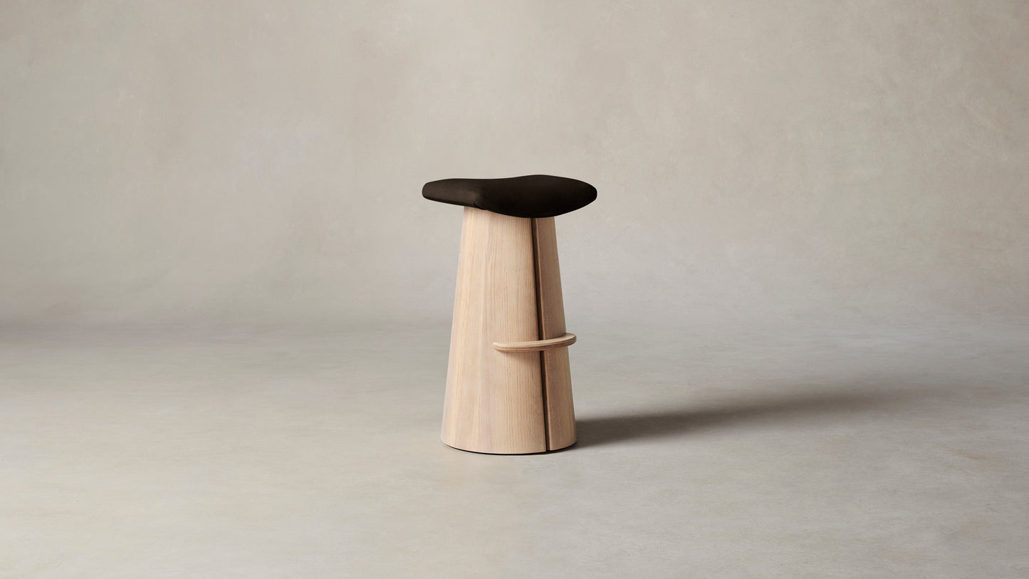 The Weston  - Nubuck Leather Espresso Bar and Counter Stool