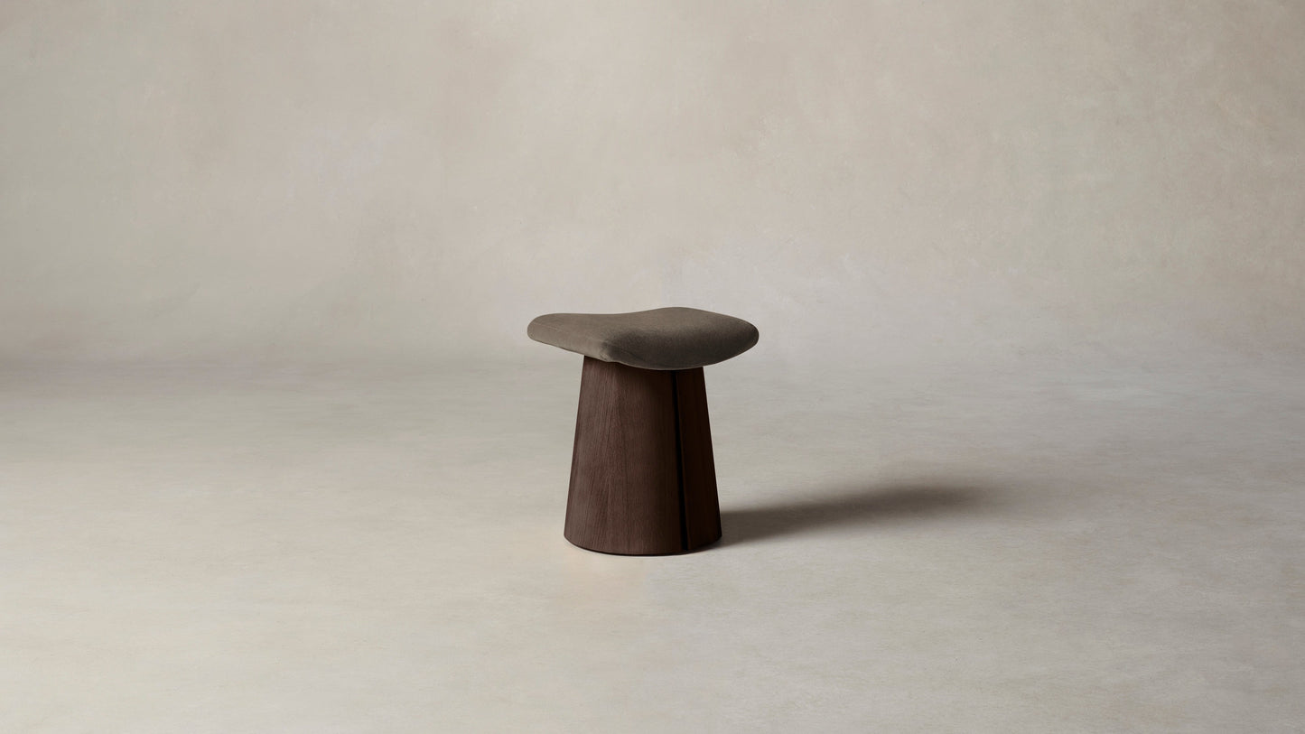 The Weston  - Mohair Mink Stool