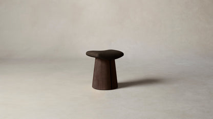 The Weston  - Nubuck Leather Espresso Stool